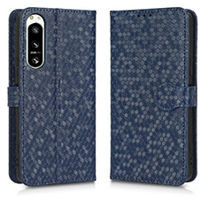 Coque Portefeuille Livre Cuir Etui Clapet C01X pour Sony Xperia 5 IV Bleu