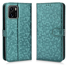 Coque Portefeuille Livre Cuir Etui Clapet C01X pour Vivo iQOO U5x Vert