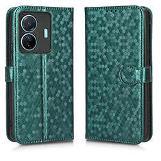 Coque Portefeuille Livre Cuir Etui Clapet C01X pour Vivo iQOO Z6 Pro 5G Vert