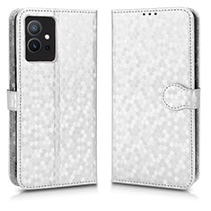 Coque Portefeuille Livre Cuir Etui Clapet C01X pour Vivo T1 5G India Argent