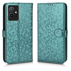 Coque Portefeuille Livre Cuir Etui Clapet C01X pour Vivo T1 5G India Vert