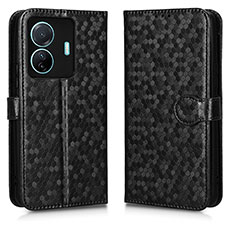 Coque Portefeuille Livre Cuir Etui Clapet C01X pour Vivo T1 5G Noir