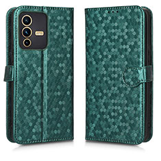 Coque Portefeuille Livre Cuir Etui Clapet C01X pour Vivo V23 5G Vert