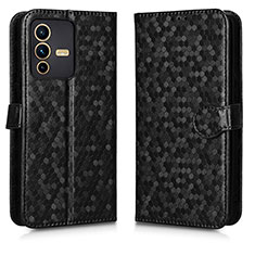 Coque Portefeuille Livre Cuir Etui Clapet C01X pour Vivo V23 Pro 5G Noir