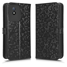 Coque Portefeuille Livre Cuir Etui Clapet C01X pour Vivo Y02 Noir