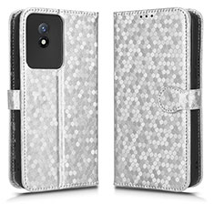 Coque Portefeuille Livre Cuir Etui Clapet C01X pour Vivo Y02t Argent