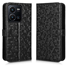 Coque Portefeuille Livre Cuir Etui Clapet C01X pour Vivo Y35 4G Noir