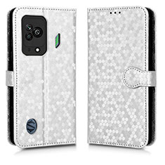 Coque Portefeuille Livre Cuir Etui Clapet C01X pour Xiaomi Black Shark 5 5G Argent