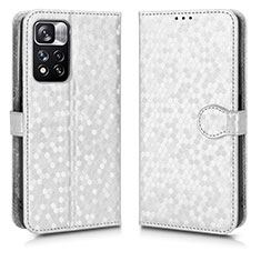 Coque Portefeuille Livre Cuir Etui Clapet C01X pour Xiaomi Mi 11i 5G (2022) Argent