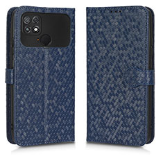 Coque Portefeuille Livre Cuir Etui Clapet C01X pour Xiaomi Poco C40 Bleu