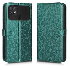 Coque Portefeuille Livre Cuir Etui Clapet C01X pour Xiaomi Poco C40 Vert