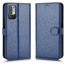 Coque Portefeuille Livre Cuir Etui Clapet C01X pour Xiaomi POCO M3 Pro 5G Bleu