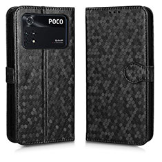 Coque Portefeuille Livre Cuir Etui Clapet C01X pour Xiaomi Poco M4 Pro 4G Noir