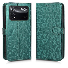 Coque Portefeuille Livre Cuir Etui Clapet C01X pour Xiaomi Poco X4 Pro 5G Vert