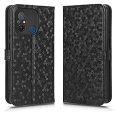 Coque Portefeuille Livre Cuir Etui Clapet C01X pour Xiaomi Redmi 12C 4G Noir