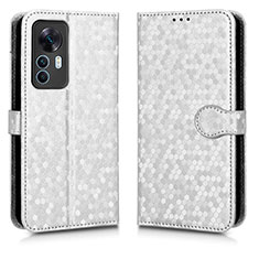 Coque Portefeuille Livre Cuir Etui Clapet C01X pour Xiaomi Redmi K50 Ultra 5G Argent