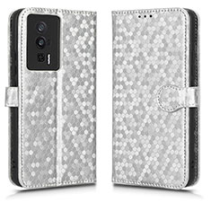 Coque Portefeuille Livre Cuir Etui Clapet C01X pour Xiaomi Redmi K60 5G Argent