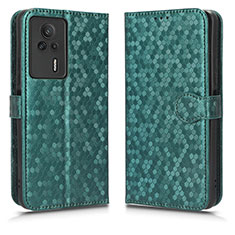 Coque Portefeuille Livre Cuir Etui Clapet C01X pour Xiaomi Redmi K60E 5G Vert