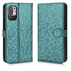 Coque Portefeuille Livre Cuir Etui Clapet C01X pour Xiaomi Redmi Note 10 JE 5G Vert