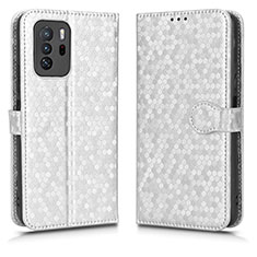 Coque Portefeuille Livre Cuir Etui Clapet C01X pour Xiaomi Redmi Note 10 Pro 5G Argent