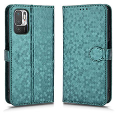 Coque Portefeuille Livre Cuir Etui Clapet C01X pour Xiaomi Redmi Note 10T 5G Vert