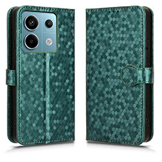 Coque Portefeuille Livre Cuir Etui Clapet C01X pour Xiaomi Redmi Note 13 Pro 5G Vert