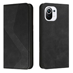 Coque Portefeuille Livre Cuir Etui Clapet C02 pour Xiaomi Mi 11 Lite 4G Noir