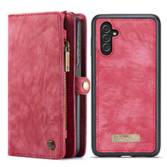 Coque Portefeuille Livre Cuir Etui Clapet C02S pour Samsung Galaxy A04s Rouge