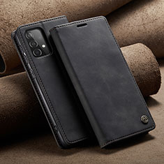 Coque Portefeuille Livre Cuir Etui Clapet C02S pour Samsung Galaxy A52 4G Noir