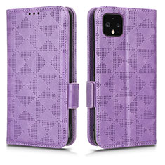 Coque Portefeuille Livre Cuir Etui Clapet C02X pour Google Pixel 4 Violet