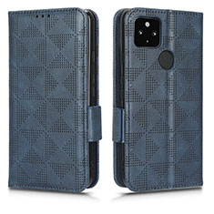 Coque Portefeuille Livre Cuir Etui Clapet C02X pour Google Pixel 4a 5G Bleu