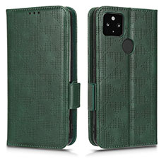 Coque Portefeuille Livre Cuir Etui Clapet C02X pour Google Pixel 4a 5G Vert