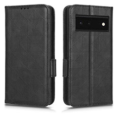 Coque Portefeuille Livre Cuir Etui Clapet C02X pour Google Pixel 6 5G Noir