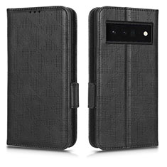 Coque Portefeuille Livre Cuir Etui Clapet C02X pour Google Pixel 6 Pro 5G Noir