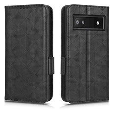 Coque Portefeuille Livre Cuir Etui Clapet C02X pour Google Pixel 6a 5G Noir