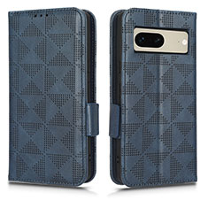 Coque Portefeuille Livre Cuir Etui Clapet C02X pour Google Pixel 7 5G Bleu