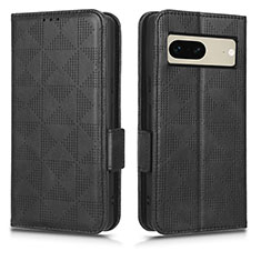 Coque Portefeuille Livre Cuir Etui Clapet C02X pour Google Pixel 7 5G Noir