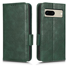 Coque Portefeuille Livre Cuir Etui Clapet C02X pour Google Pixel 7 5G Vert