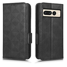 Coque Portefeuille Livre Cuir Etui Clapet C02X pour Google Pixel 7 Pro 5G Noir