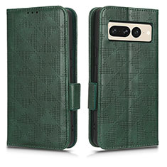 Coque Portefeuille Livre Cuir Etui Clapet C02X pour Google Pixel 7 Pro 5G Vert