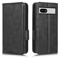 Coque Portefeuille Livre Cuir Etui Clapet C02X pour Google Pixel 7a 5G Noir