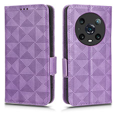 Coque Portefeuille Livre Cuir Etui Clapet C02X pour Huawei Honor Magic4 Pro 5G Violet