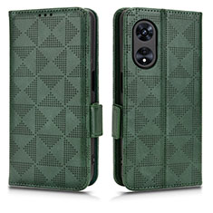 Coque Portefeuille Livre Cuir Etui Clapet C02X pour Huawei Honor X5 Plus Vert