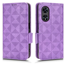 Coque Portefeuille Livre Cuir Etui Clapet C02X pour Huawei Honor X5 Plus Violet