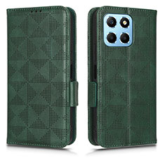 Coque Portefeuille Livre Cuir Etui Clapet C02X pour Huawei Honor X6 Vert