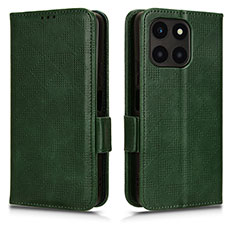 Coque Portefeuille Livre Cuir Etui Clapet C02X pour Huawei Honor X8b Vert