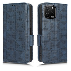 Coque Portefeuille Livre Cuir Etui Clapet C02X pour Huawei Nova Y61 Bleu