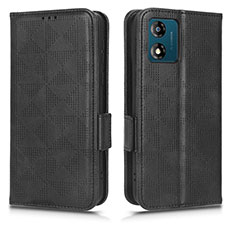 Coque Portefeuille Livre Cuir Etui Clapet C02X pour Motorola Moto E13 Noir