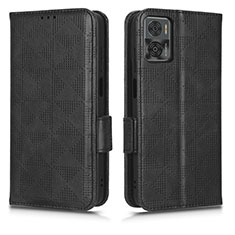 Coque Portefeuille Livre Cuir Etui Clapet C02X pour Motorola Moto E22 Noir