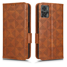 Coque Portefeuille Livre Cuir Etui Clapet C02X pour Motorola Moto E22i Marron